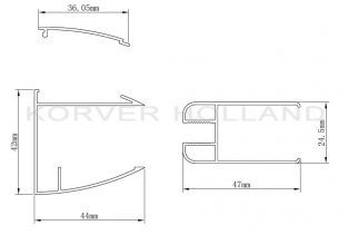 Korver ECO inloopdouche 900x2000MM